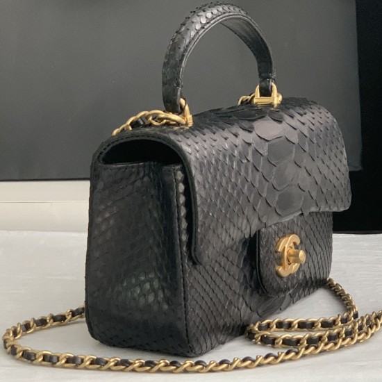 Chanel Coco Handle Bag in Python 20cm