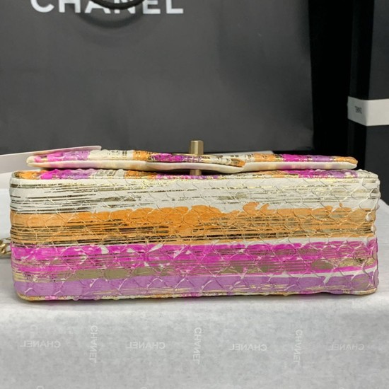Chanel Coco Handle Bag in Multicolor Python 20cm