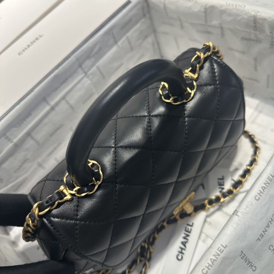 Chanel Bag With Top Handle In Lambskin 23.5cm/20.5cm 