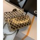 Chanel Large Evening Bag in Golden Metal And Lambskin 18cm