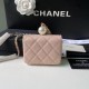 Chanel Pearls Purses with Chain in Caviar Calfskin 11cm