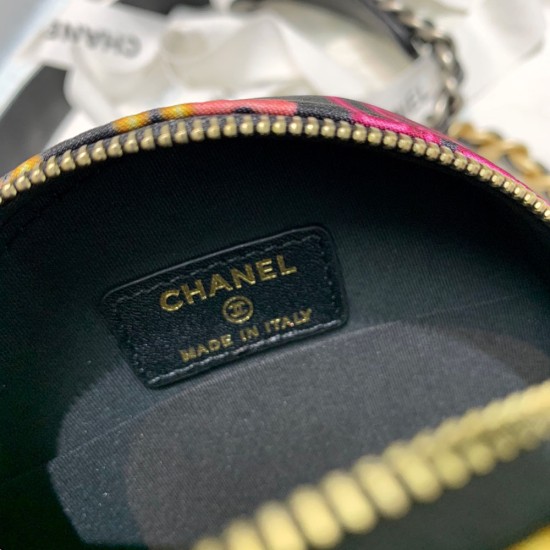 Chanel Round Bag In Printed Fabric