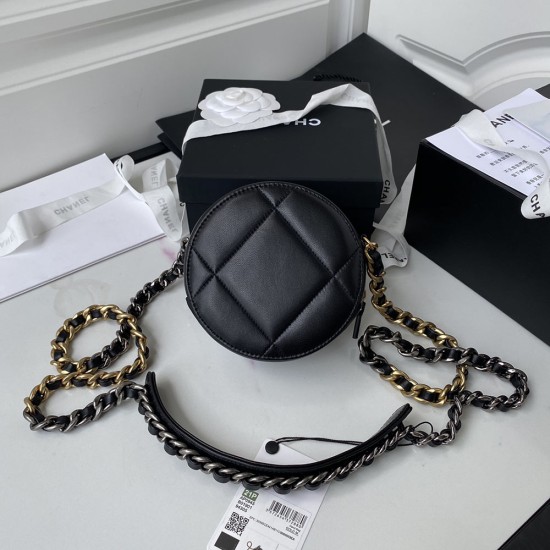 Chanel Round Bag in Lambskin with Big Chains