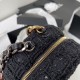 Chanel Round Bag in Tweed Fabric with Big Chains
