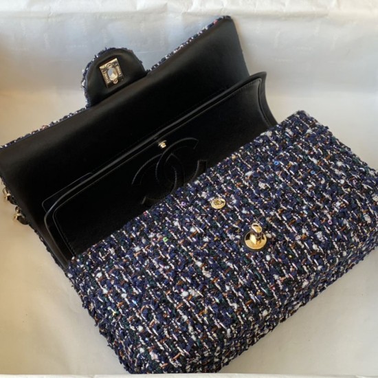 Chanel Flap Bag in Tweed Fabric 11 Colors 25cm