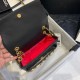 Chanel Flap Bag in Calfskin With Metal Letter Logo 21cm