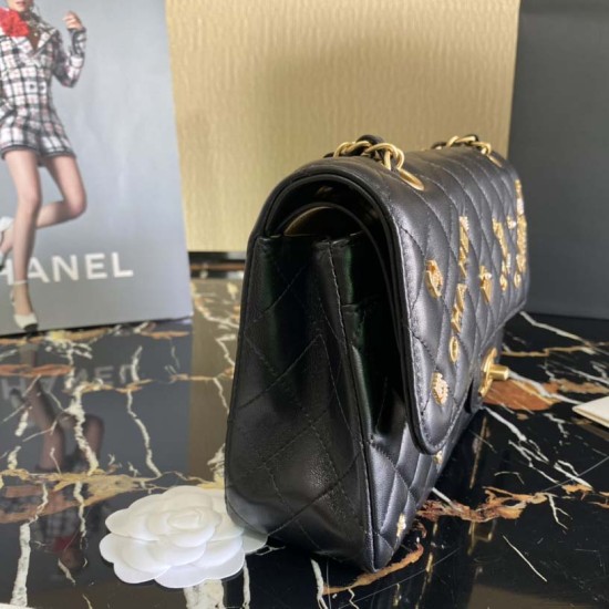 Chanel Flap Bag in Lambskin With Gold Badge 25.5cm