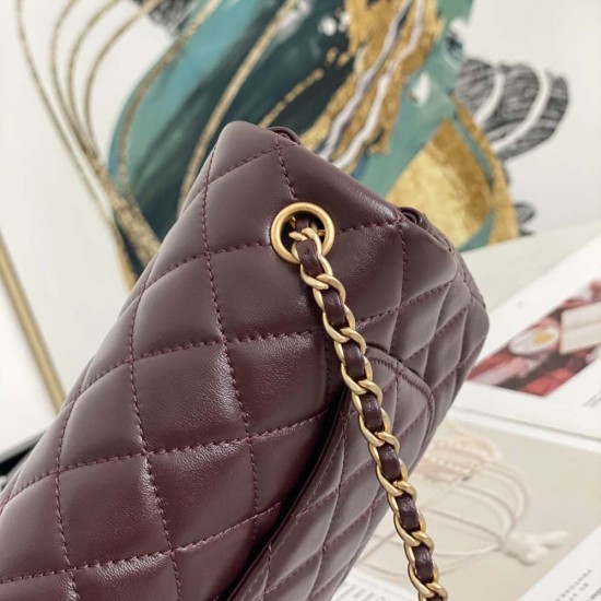 Chanel Flap Bag in Lambskin With Gold Ball 20cm