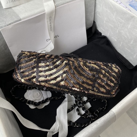 Chanel Flap Bag in Golden Sequins 20cm