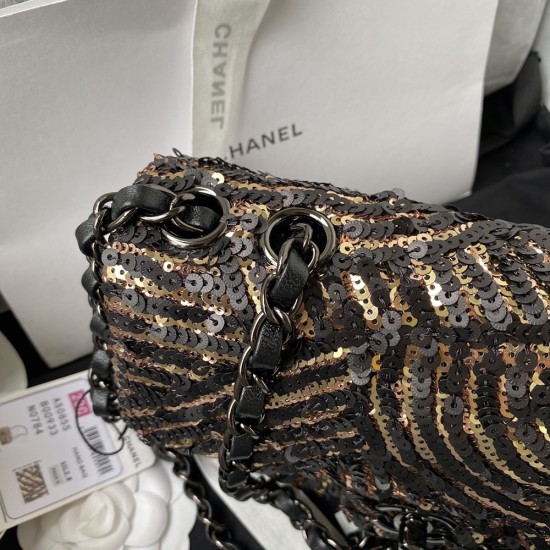 Chanel Flap Bag in Golden Sequins 20cm