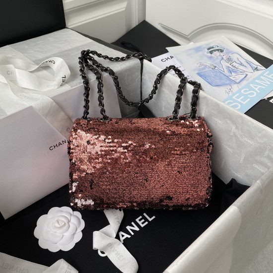 Chanel Flap Bag in Logo Sequins 20cm