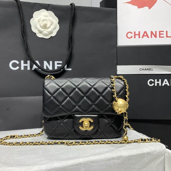 Chanel Flap Bag in Calfskin With Gold Ball 9 Colors 18cm