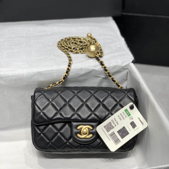 Chanel Flap Bag in Calfskin With Gold Ball 9 Colors 20cm
