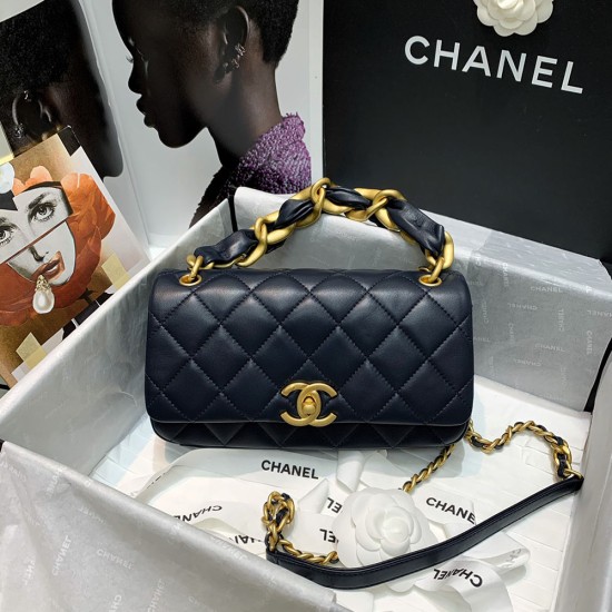 Chanel Flap Bag in Lambskin With Big Chains 23cm