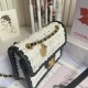 Chanel Flap Bag in Tweed Fabric With Contrasting Leather Braided Edges And Badge Charm 2 Colors 19cm