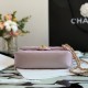 Chanel Flap Bag in Caviar Calfskin With Leather Chain 19cm