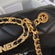 Chanel Flap Bag in Lambskin With Metal And Crystal Round Handle 