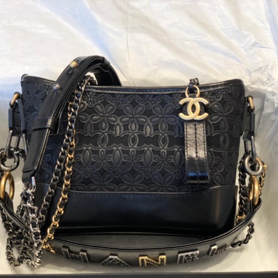 Chanel Gabrielle Hobo Bag in Flower Embroidery and Calfskin With Chain Letters