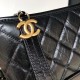 Chanel Gabrielle Hobo Bag In Aged Calfskin With Metal Letters