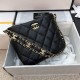 Chanel Small Hobo Bag in Caviar Calfskin With Metal Letter Chanis