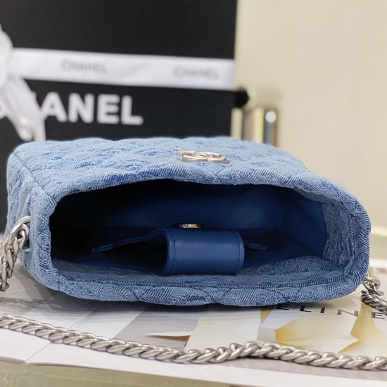 Chanel Hobo Bag In Denim Fabric 18cm