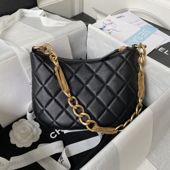 Chanel Hobo Handbag In Lambskin With Metal Tassel AS4220 3 Colors