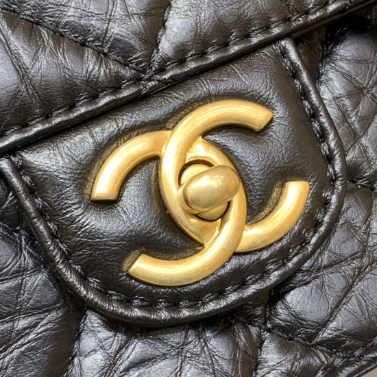 Chanel Vintage Messenger Bag in Aged Calfskin 25cm