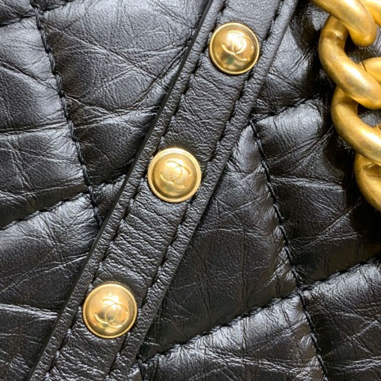 Chanel Vintage Messenger Bag in Aged Calfskin 25cm