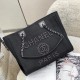 Chanel Shopping Bag in Mixed Fibers With Imitation Pearls Letters 34cm