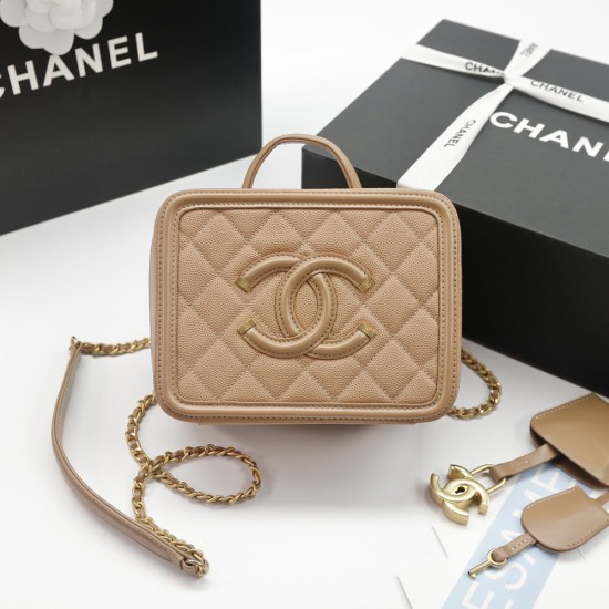 Chanel Small Vanity Camera Bag in Caviar Calfskin 17cm