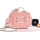 Chanel Small Vanity Camera Bag in Caviar Calfskin With Contrast Color 17cm