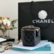 Chanel Mini Vanity With Metal Letters Chain in Grained Calfskin 17cm