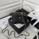 Chanel Vanity Case With Chain In Lambskin With Metal Top Handle 4 Colors 16cm