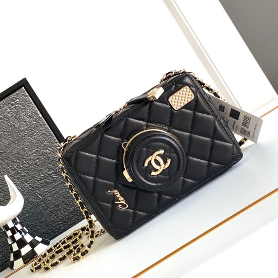 Chanel Camera Bag In Lambskin 11.5cm 4 Colors AS4817
