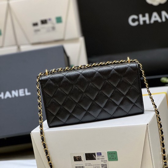 Chanel 22 WOC With Front Flap Pocket in Caviar Calfskin 19.5cm