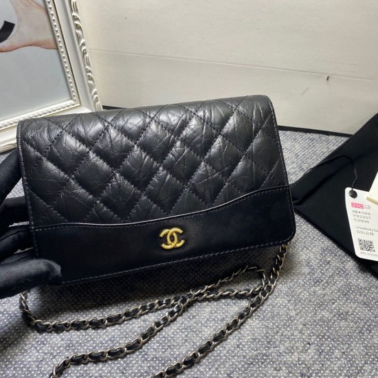 Chanel Wallet on Chain Gabrielle Bag In Wrinkle Calfskin 19cm