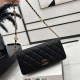 Chanel Wallet On Chain In Shiny Grained Calfskin With Enamel Logo A96049 20.5cm 2 Colors