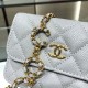 Chanel Mini Wallet on Chain In Caviar Calfskin With Letters Chains 12.5cm