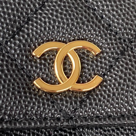 Chanel Clutch With Chain In Grained Calfskin 4 Colors 14cm 17.5cm