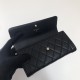 Chanel Boy Long Flap Wallet In Grained Calfskin