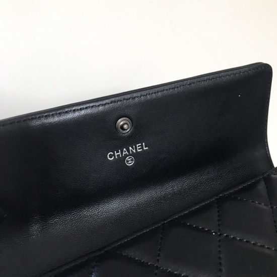 Chanel Boy Long Flap Wallet In Lambskin