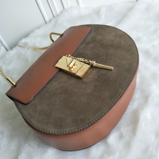 Chloe Drew Bag in Shiny and Suede Calfskin