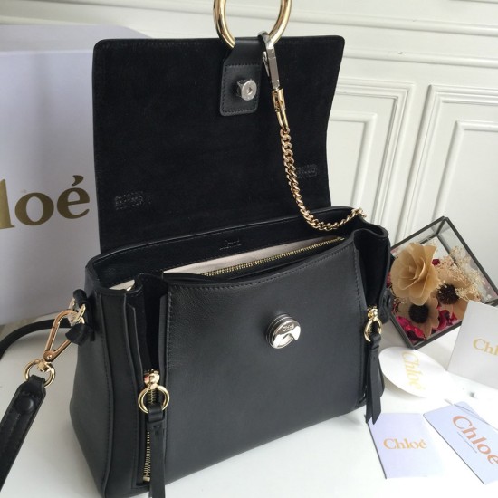 Chloe Faye Top Handle Bag in Shiny Leather