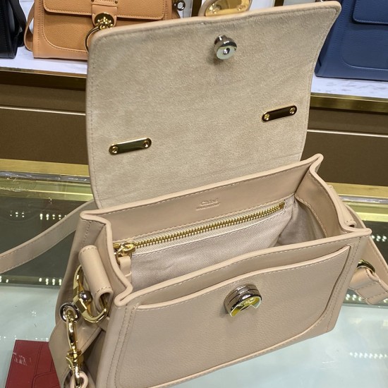 Chloe Tess Day Bag in Grained and Shiny Calfskin