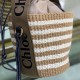 Chloe Small Woody Striped Basket Bag