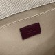 Chloe Medium Woody Tote Bag in Subtly Speckled Cotton Canvas With Burgundy Ribbon