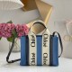 Chloe Small Woody Tote Bag in Denim Fabric With Strap