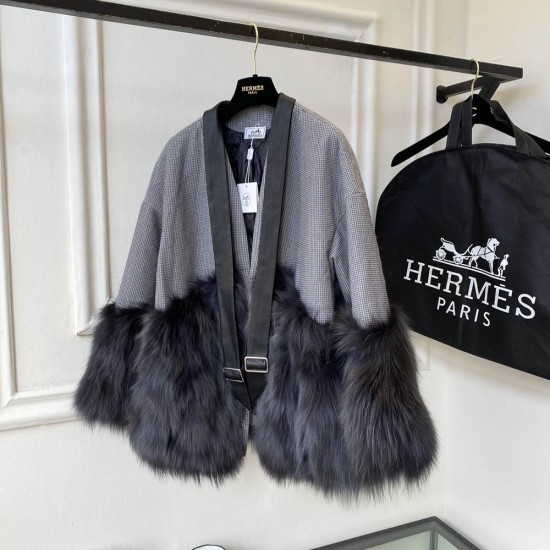 Hermes Fur Oversize Jacket 2 Colors