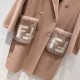 Fendi Wool And Fur Trench Coat 2 Colors