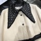 Balenciaga Leather And Fur Long Jacket